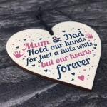 Mum And Dad Ornament Gift From Daughter Son Wooden Heart