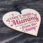 Wooden Heart Gift From Baby To Mummy To Be From Bump Present 