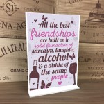 Best Friend Sign Friendship Gift Funny Alcohol Novelty Birthday