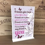 Best Friend Keepsake Friendship Sign Thank You Gift Novelty Sign