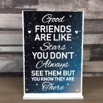 Best Friend Distance Gifts Standing Plaque Novelty Birthday Xmas