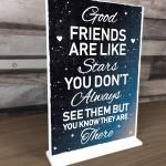 Best Friend Distance Gifts Standing Plaque Novelty Birthday Xmas