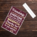 Novelty Best Friend Sign Funny Friendship Gift Thank You Plaque