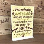 Friendship Plaques Gifts For Women Best Friend Christmas Sign