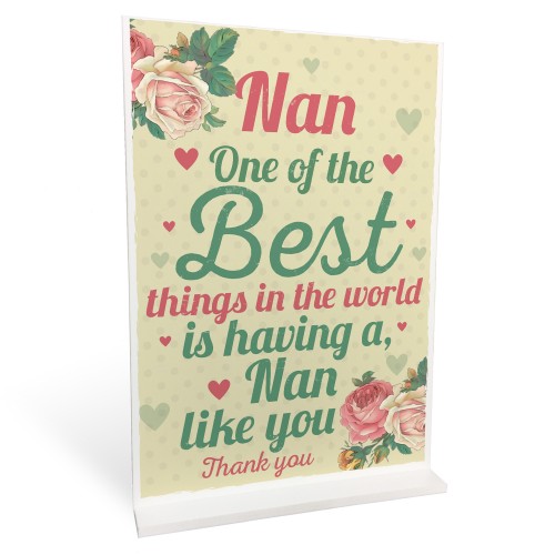 Nan Birthday Christmas Gifts Standing Plaque Gift Home Sign