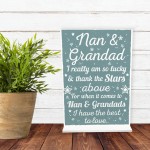 Best Nan And Grandad Gift Home Standing Plaque Grandparent Sign 