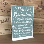 Best Nan And Grandad Gift Home Standing Plaque Grandparent Sign 