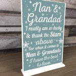 Best Nan And Grandad Gift Home Standing Plaque Grandparent Sign 