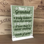 Grandparent Standing Plaque Birthday Christmas Gift For Nan