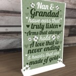 Grandparent Standing Plaque Birthday Christmas Gift For Nan