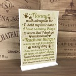 Gifts For Nan Standing Plaque Grandparent Gift Keepsake