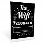 WIFI PASSWORD Chalkboard Standing Plaque First Home Gift Sign