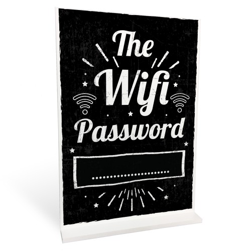 WIFI PASSWORD Chalkboard Standing Plaque First Home Gift Sign