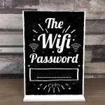 WIFI PASSWORD Chalkboard Standing Plaque First Home Gift Sign