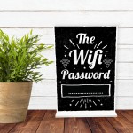 WIFI PASSWORD Chalkboard Standing Plaque First Home Gift Sign