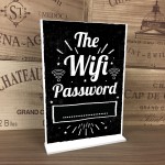 WIFI PASSWORD Chalkboard Standing Plaque First Home Gift Sign