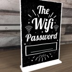 WIFI PASSWORD Chalkboard Standing Plaque First Home Gift Sign