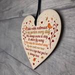 Memorial Robin Sign Christmas Bauble Wood Heart In Memory Plaque