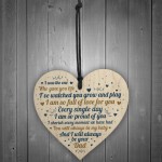 Handmade Daughter Son Gifts From Dad Wooden Heart Sign Keepsake
