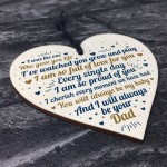 Handmade Daughter Son Gifts From Dad Wooden Heart Sign Keepsake