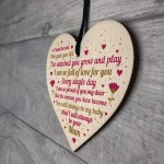 Handmade Daughter Gifts From Mum Wooden Heart Sign Keepsake