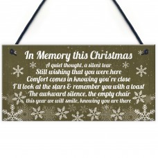 Memorial Christmas Plaque In Memory Of Mum Dad Nan Grandad Gifts