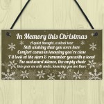 Memorial Christmas Plaque In Memory Of Mum Dad Nan Grandad Gifts