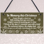Memorial Christmas Plaque In Memory Of Mum Dad Nan Grandad Gifts