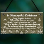 Memorial Christmas Plaque In Memory Of Mum Dad Nan Grandad Gifts