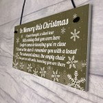 Memorial Christmas Plaque In Memory Of Mum Dad Nan Grandad Gifts