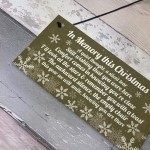 Memorial Christmas Plaque In Memory Of Mum Dad Nan Grandad Gifts