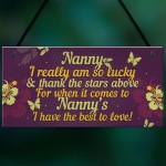Handmade Plaque Gift For Nanny For Christmas Birthday Thank You