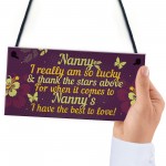 Handmade Plaque Gift For Nanny For Christmas Birthday Thank You