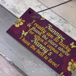 Handmade Plaque Gift For Nanny For Christmas Birthday Thank You