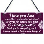 Birthday Christmas Gift For Nan Plaques Special Thank You Gifts 