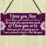 Birthday Christmas Gift For Nan Plaques Special Thank You Gifts 