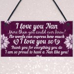 Birthday Christmas Gift For Nan Plaques Special Thank You Gifts 