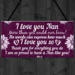 Birthday Christmas Gift For Nan Plaques Special Thank You Gifts 