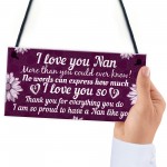 Birthday Christmas Gift For Nan Plaques Special Thank You Gifts 