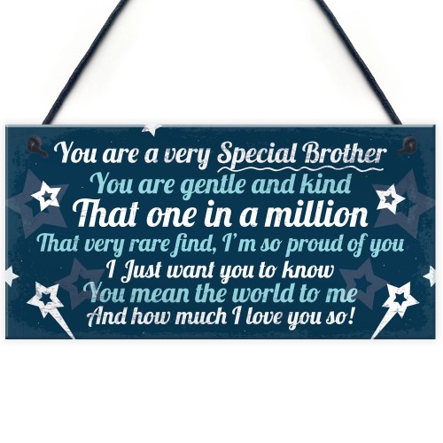 Birthday Christmas Brother Gifts From Sister Hanging Plaque