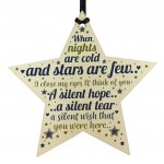 CHRISTMAS Tree Ornament In Memory Mum Dad Nan Memorial Star