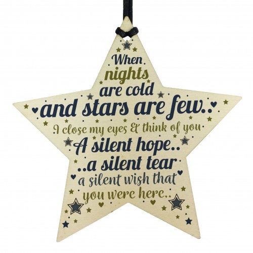 CHRISTMAS Tree Ornament In Memory Mum Dad Nan Memorial Star