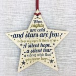 CHRISTMAS Tree Ornament In Memory Mum Dad Nan Memorial Star