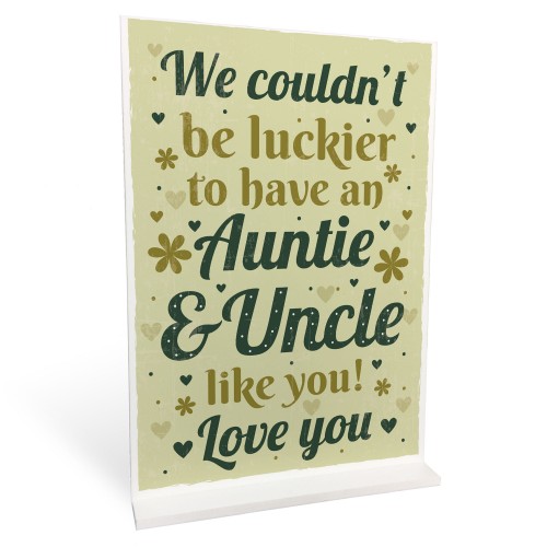 Auntie And Uncle Gifts For Christmas Birthday Standing Plaque