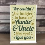 Auntie And Uncle Gifts For Christmas Birthday Standing Plaque