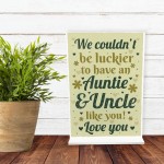 Auntie And Uncle Gifts For Christmas Birthday Standing Plaque