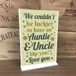 Auntie And Uncle Gifts For Christmas Birthday Standing Plaque