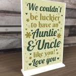 Auntie And Uncle Gifts For Christmas Birthday Standing Plaque