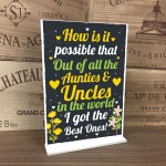 Auntie Uncle Christmas Gift Ideas Standing Plaque Thank You Gift