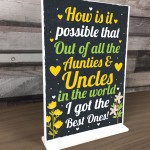 Auntie Uncle Christmas Gift Ideas Standing Plaque Thank You Gift